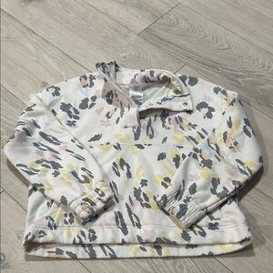 Adidas Loose Fit Leopard Print Sweatshirt Girl Size 10/12